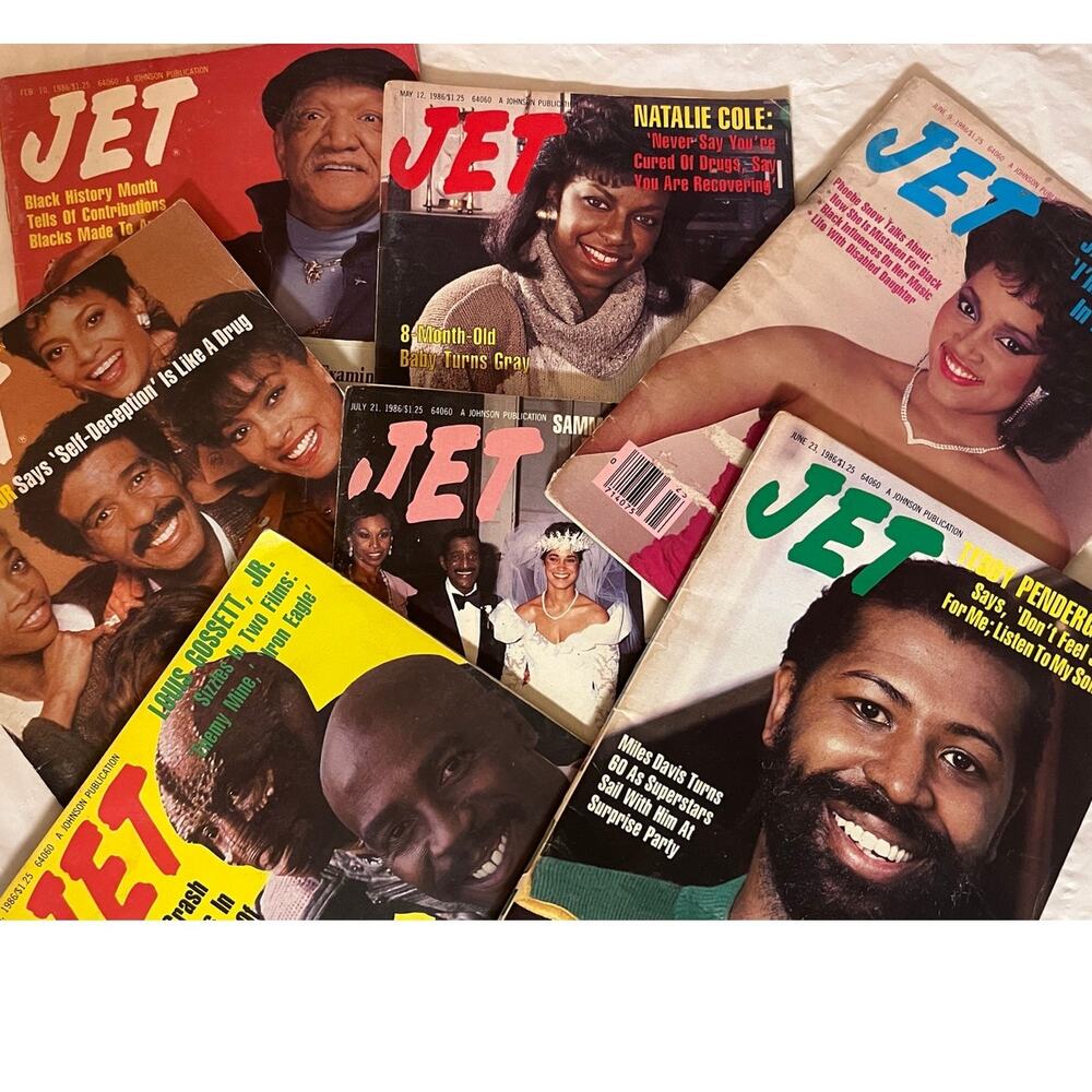 VTG Jet Magazines 1986 Lot of 7 Redd Foxx Richard Pryor Sammy Davis, Jr.
